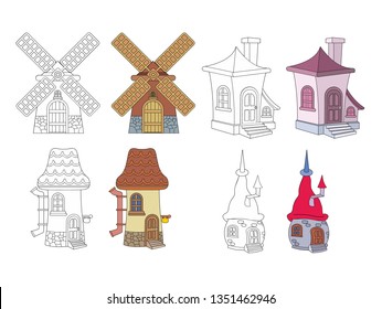 fabulous houses for children's coloring