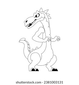 Fabulous, interesting and funny dinosaur. Coloring style