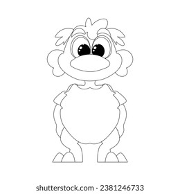 Fabulous, interesting and funny dinosaur. Coloring style