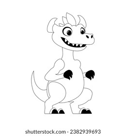 Fabulous, interesting and funny dinosaur. Coloring style