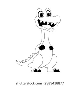 Fabulous, interesting and funny dinosaur. Coloring style