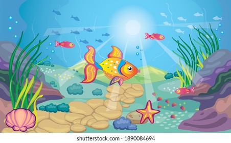 海の生き物 イラスト Images Stock Photos Vectors Shutterstock