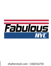 Fabulous Nyc slogan graphic