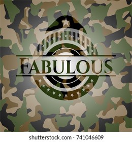 Fabulous on camouflaged texture