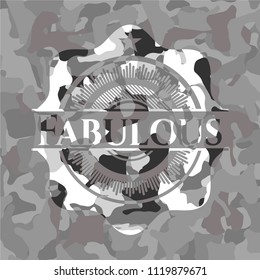 Fabulous on grey camo texture