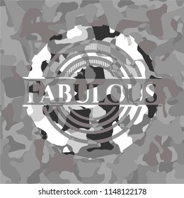 Fabulous on grey camo texture