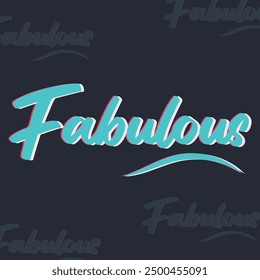 "FABULOUS" perfect for stickers, merchandise and apparel designs. This Typography design offers high-quality, eye-catching typography, easy to use and scalable. Perfect for your design needs. 