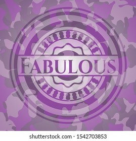 Fabulous pink and purple on camo texture. Vector Illustration. Detailed.