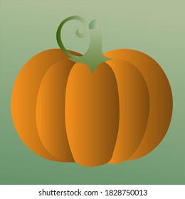 fabulous pumpkin on gray background