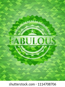 Fabulous realistic green mosaic emblem