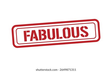 Vetor de texto de carimbo vermelho FABULOSO, carimbo