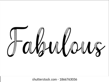 fabulous with silver sequin lettering