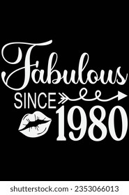 Fabulous Since 1980 eps cut file for cutting machine