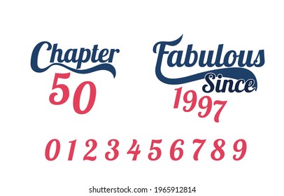 Fabulous Since Birth Year template,  Typography for print or use as poster, card, flyer or T Shirt svg