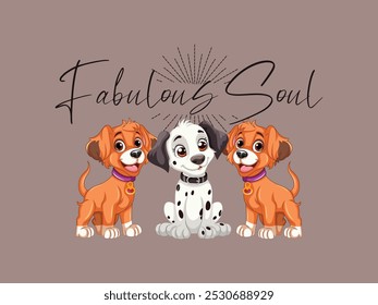  Fabulous Soul Dog T-shirt Vector