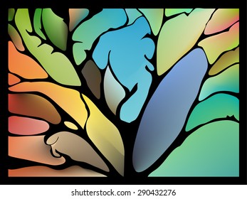 Fabulous surround fantastic artistic collage with twigs and leaves