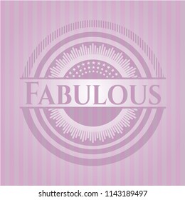 Fabulous vintage pink emblem