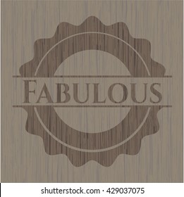 Fabulous vintage wood emblem