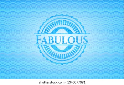 Fabulous water concept badge.