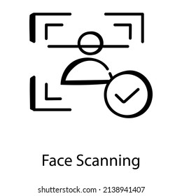 Fac scanning hand drawn icon is editable and easy to use 

