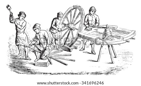 Fac simile of an engraving of the Encyclopedia of the eighteenth century, vintage engraved illustration. Industrial encyclopedia E.-O. Lami - 1875.