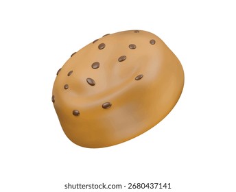 Icono de pan de facacia Ilustración 3D Render