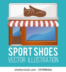 facade and advertisement for sale of sports shoes