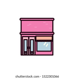 facade of the Bakery shop in white background vector illustration design