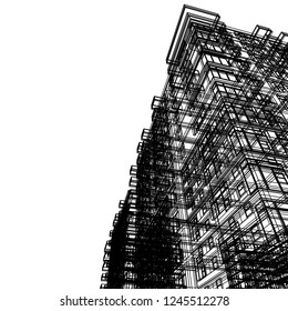 facade building, 3d architecture