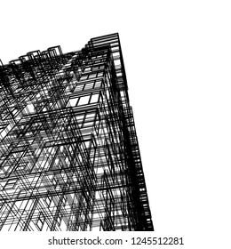 facade building, 3d architecture