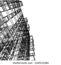 facade building, 3d architecture