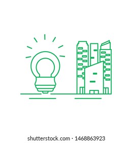 facade building friendly with saving bulb electric