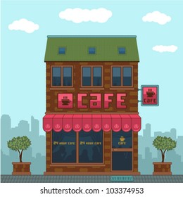 Facade of a cafe