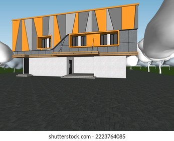 facade design of factory building using acp