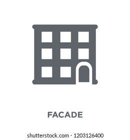 Facade icon. Facade design concept from Real estate collection. Simple element vector illustration on white background.