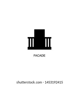 facade icon vector black design