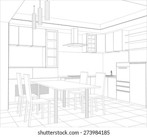 15,421 3d kitchen drawing Images, Stock Photos & Vectors | Shutterstock