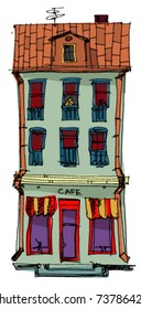 facade of little old hotel