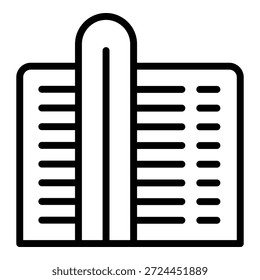 Facade multistory icon outline vector. House block. Outside style