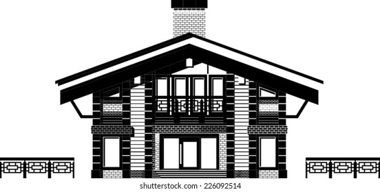 Facade of residential building