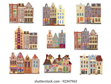 facades of old houses