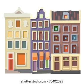 facades of old houses - Amsterdam