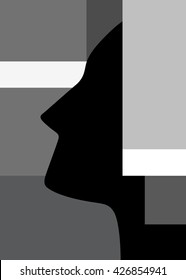 Face abstract background