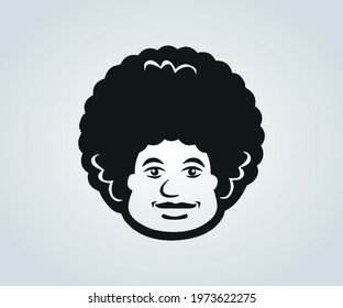 face with abstract character expression in silhouette for illustration