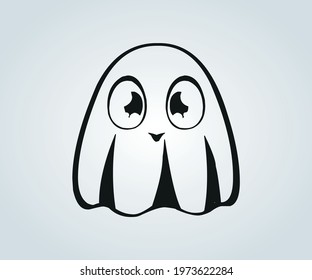 face with abstract character expression in silhouette for illustration