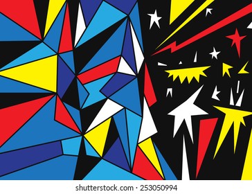  face - abstract fantastic background with triangles 