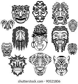 face abstract symbol silhouette