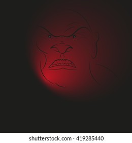Face abstraction red