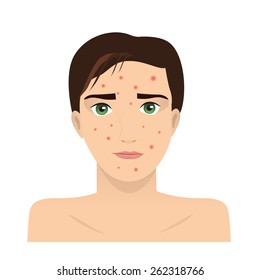 Face Acne Illustration Stock Vector (Royalty Free) 262318766 | Shutterstock