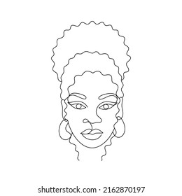 Face Afro American Woman Modern Abstract Stock Vector (Royalty Free ...